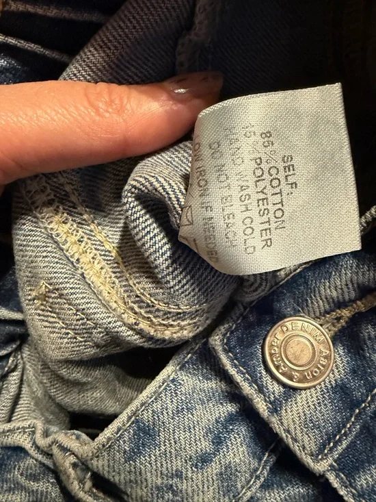 Aaron & Amber High-Rise Barrel Jeans Cotton Sz M Straight denim Wide Medium Wash - Picture 5 of 9